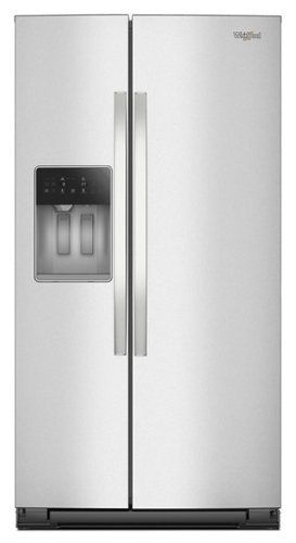 Whirlpool - 20.85 Cu. Ft. Side-by-Side Counter-Depth Refrigerator with In-Door Ice & Water - Stainless Steel-Front_Standard 