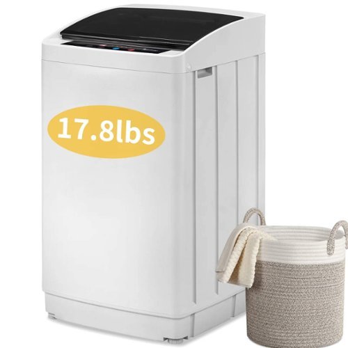 1.5cu.ft Washing Machine, 17.8lbs Capacity Portable Washer and Dryer Combo Built-in Drain Pump, 8 Program,5 water levels-Front_Standard 