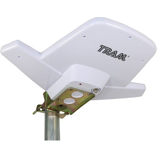 Tram - Hdtv Digital Hdtv Amplified Outdoor Antenna For Home Or Rv Head Replacement - White-Front_Standard 