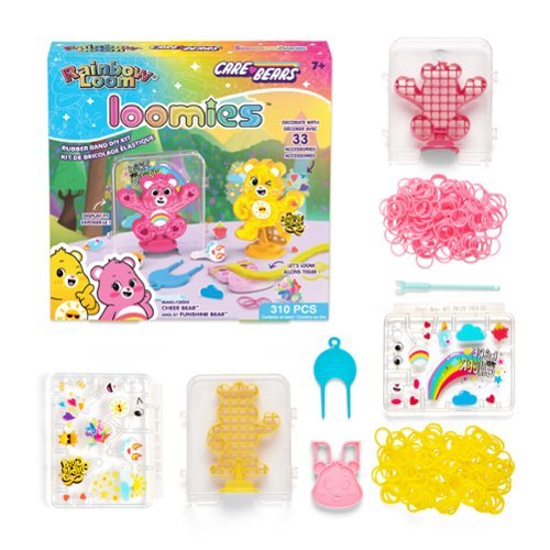 Choon's Design - Rainbow Loom: Care Bears Loomies - Cheer Bear & Funshine Bear DIY Bracelet Kit
