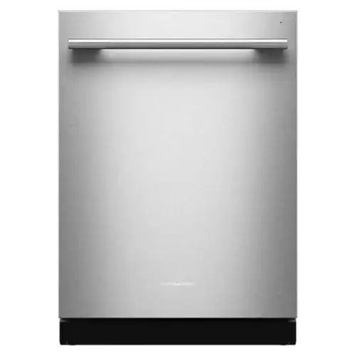 Front. KitchenAid - 24 inch Top Control Built-In Dishwasher with Third Level Utensil Rack and 47 dBA - PrintShield Stainless.