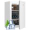Homcom - Freezer, 3 Cu Ft Small Freezer with Reversible Single Door, Adjustable Thermostat for Home - White-Front_Standard