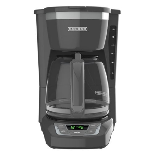 Black+Decker - 12 Cup Programmable Coffee Maker - Gray-Front_Standard 