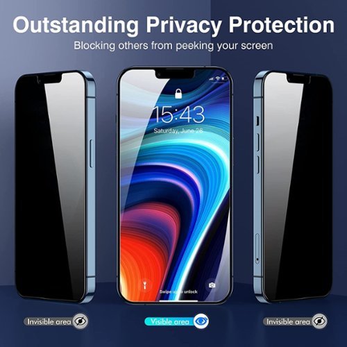 SaharaCase ZeroDamage HD Tempered Glass Screen Protector for Apple iPhone 13 and iPhone 14 (2-Pack) - Privacy - Gray WORLDWIDE DELIVERY