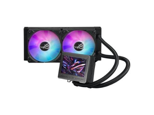 ASUS - Refurbished Excellent - ROG Ryujin III 240 AIO Liquid Cooler, 240mm Rad, 2x 120mm Fans, 3.5" LCD - ARGB-Front_Standard 