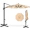 Best Choice Products - 10ft 360-Degree Solar LED Lit Cantilever Patio Umbrella, Outdoor Hanging Shade - Sand-Front_Standard