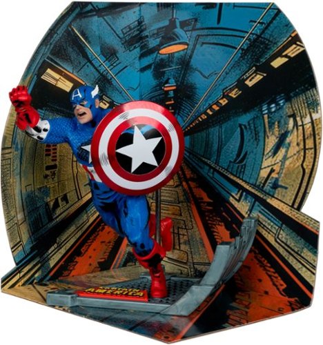 McFarlane Toys Marvel 4.7 Captain America 1:10th Scale Collectible with Scene - Wave 2 (Captain America #100) GLOBAL SHIPPING