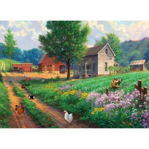 Outset Media - Outset Media: Cobble Hill 1000 Piece Puzzle: Country Farm - Reference Poster Included