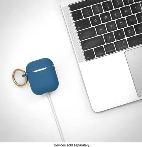 Best Buy essentials™ Silicone Case for Apple AirPods 1st and 2nd Generations - Blue SHOP ONLINE