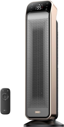 Dreo - 25" 11.5ft/s Fast Portable Room Heater with Remote and Thermostat,Overheating & Tip-Over Protection, Solaris Max - Gold