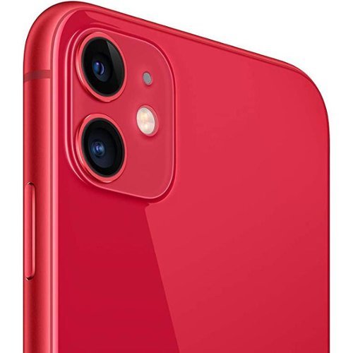 Apple - Refurbished Excellent - iPhone 11 A2111 (Fully Unlocked) 256GB w/ Pre-Installed Tempered Glass - Red-Front_Standard 