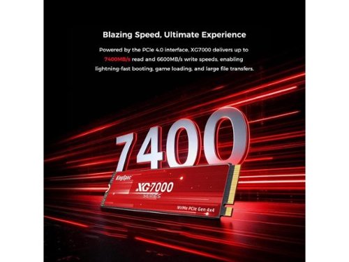 KingSpec XG 7000 1TB M.2 2280 PCIe Gen 4.0x4 NVME 1.4 SSD up to