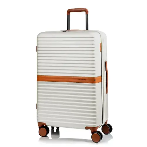 Front. Champs - Vintage II Collection Medium Luggage Case - Ivory.
