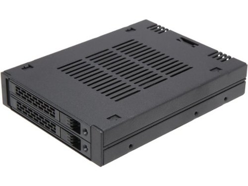 Icy Dock - MB742SP-B 2x 2.5" SAS/SATA HDD/SSD Mobile Rack for 3.5" Bay-Front_Standard 