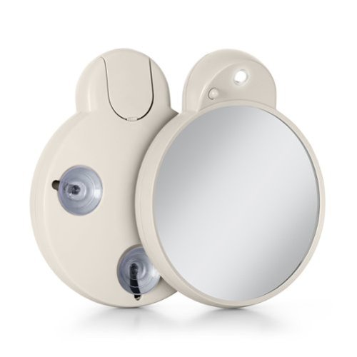 Zadro - LED Lighted Compact Mirror with 10X Magnification and Suction Cups for Easy Mounting - Neutral-Front_Standard 