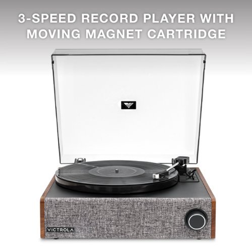 Victrola Eastwood LP Stereo Bluetooth Record Player with Bluetooth and 3 speed Turntable - Walnut WORLDWIDE DELIVERY