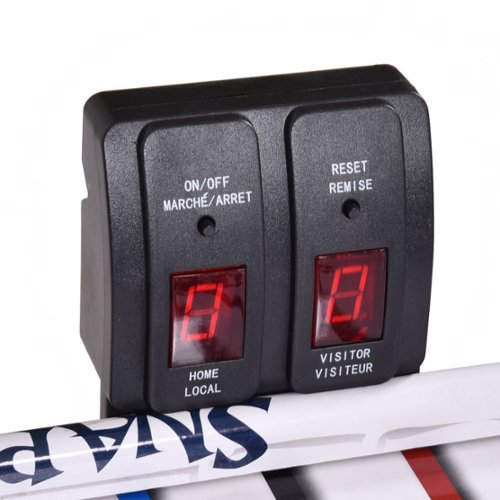 Costway 42''Air Powered Hockey Table Game Room Indoor Sport Electronic Scoring 2 Pushers - Black+White SHOP ONLINE