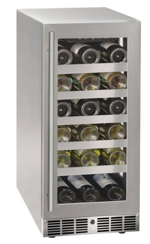 Marvel - 15"W. 3.0 Cu.Ft. Built-In Wine Refrigerator- Frame/Glass - Stainless Steel