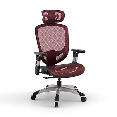 Staples - Hyken Ergonomic Mesh Swivel Task Chair - Maroon-Front_Standard 