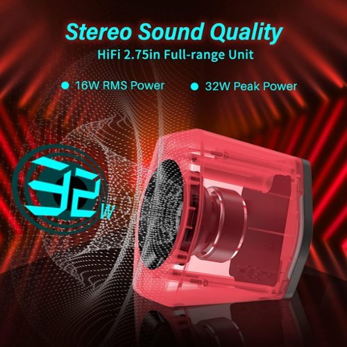 Edifier G2000 2.0 Bluetooth Gaming Speakers with RGB Lighting (2-Piece) - Red WORLDWIDE DELIVERY