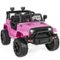 Best Choice Products - 12V Kids Ride On Truck Car w/ Parent Remote Control, Spring Suspension, LED Lights - Pink-Front_Standard