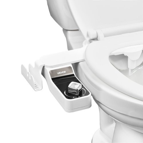 VEVOR - Bidet Attachment for Toilet, 0.3" Ultra Thin Bidet Toilet Seat Attachment - Dual Retractable Nozzles - White-Front_Standard 