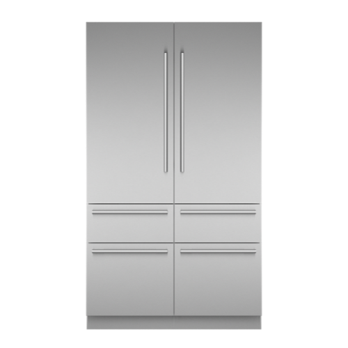 Thermador - Freedom Collection 48 in Wide 26.8 Cu. Ft. Smart Built-in French Door Bottom Freezer Refrigerator, Masterpiece Handles - Stainless Steel