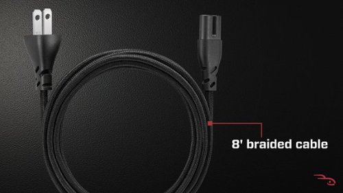 Rocketfish™ 8 ft. Non-Polarized Braided Power Cord - Black WHERE TO BUY