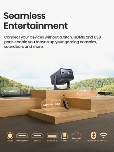 Hisense C2 Triple Laser 4K Smart Portable Projector, 65”-300, Dolby Vision, 2000 Lumens, 110% BT.2020, JBL Speaker, 3D - Silver BUY IN SINGAPORE