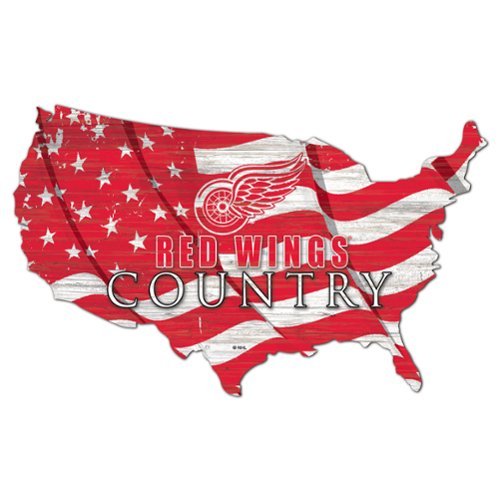 Fan Creations - Detroit Red Wings USA Flag Cutout Sign - Multicolor-Front_Standard 