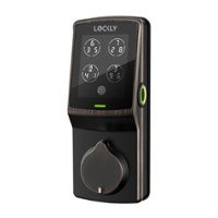 Lockly - Secure Plus Smart Lock Bluetooth Retrofit Deadbolt with Touchscreen/Fingerprint Sensor/Key Access/Auto Lock Access - V
