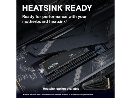 Crucial T705 4TB PCIe Gen5 NVMe SSD Up to 14,100 MB/s Game Ready