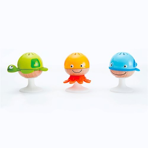 Hape - Hape: Stay-Put Sea Animal Suction Cup Rattle Set for Infant & Toddler, 3 Pieces