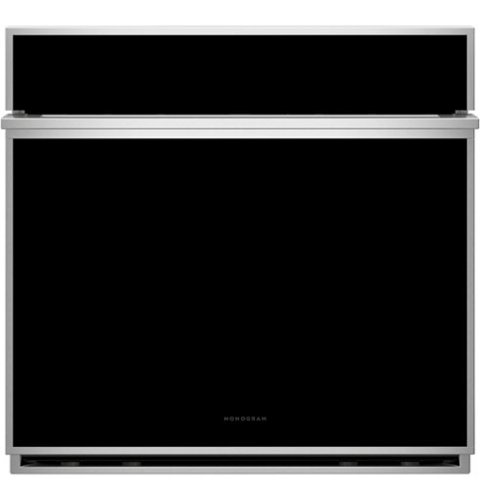 Monogram - Minimalist 30" Smart Built-In Single Electric Convection Wall Oven with No-Prehead Air Fry and Digital Recipe Box - Stainless Steel