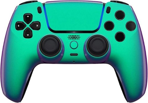 Custom Controllerzz - Custom Wireless Controller for PS5 - Green & Purple Chameleon-Front_Standard 
