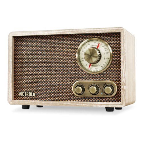 Victrola - Willow 3W Bluetooth Radio with Speakers - Natural-Front_Standard 