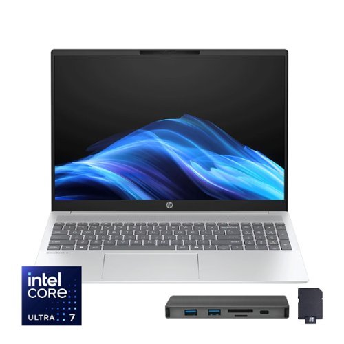 HP - OmniBook 5 16" Touchscreen Laptop,Intel Core Ultra 7 255U,16GB RAM,1TB SSD+288GB Dock Set,Backlit,Win 11 - Silver-Front_Standard 
