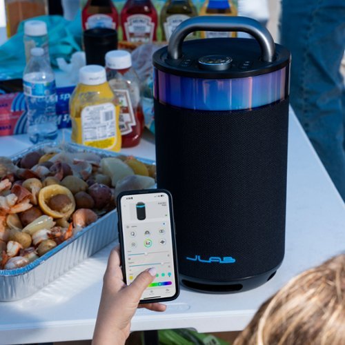 JLab Epic Party Speaker with Bluetooth and RGB Lighting - Black GLOBAL SHIPPING