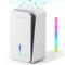 Teendow - Portable Dehumidifier for Basement & Home, 800 Sq.Ft, Drain Hose, Aromatherapy, 7-Color Light, Quiet Mode - White-Front_Standard