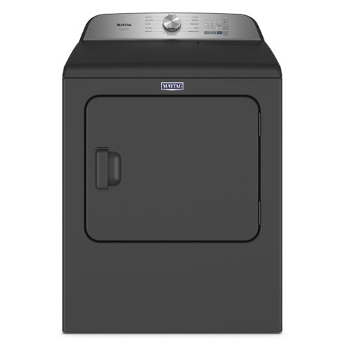 Maytag - 7.0 Cu. Ft. Electric Dryer with Steam and Pet Pro System - Volcano Black-Front_Standard 