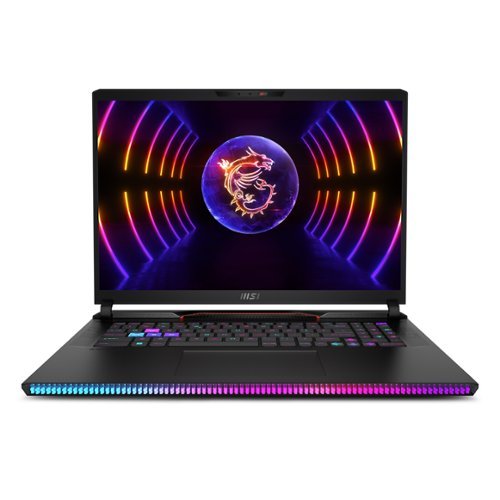 MSI - Raider GE78 HX 17" 240Hz Gaming Laptop QHD+ - Intel i9-13950HX with 32GB RAM -RTX 4080 with 12G GDDR6 - 1TB NVMe SSD - Dark Gray-Front_Standard 