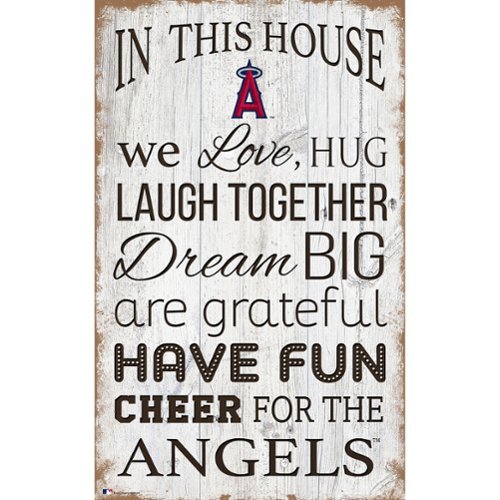 Fan Creations - Los Angeles Angels 11'' x 19'' Team In This House Sign - Multicolor-Front_Standard 