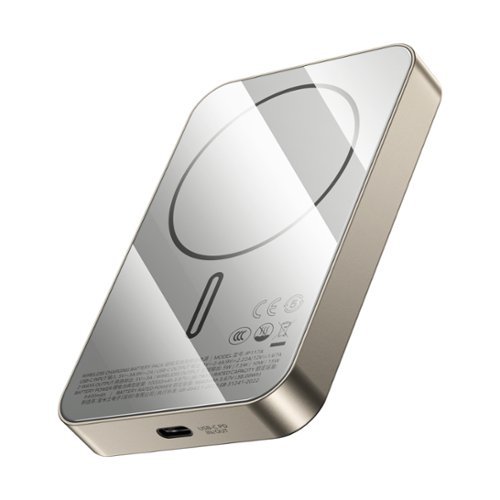 Momax - Ultra-Slim 10000mAh Magnetic Power Bank with 15W Wireless & 20W Fast Charging - Titanium Gold-Front_Standard 