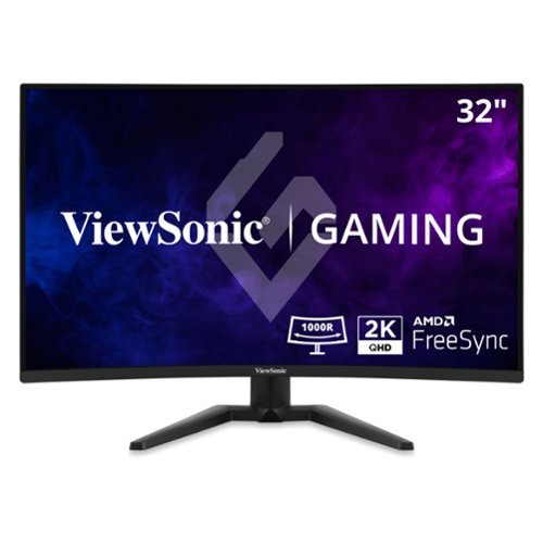 ViewSonic - VX3228C-2K 32" QHD 180Hz 0.1ms FreeSync Curved Gaming Monitor (HDMI, DisplayPort) - Black-Front_Standard 
