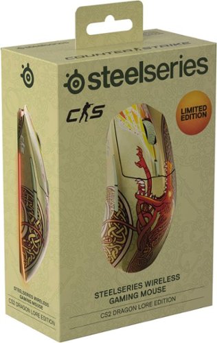 SteelSeries Aerox 3 Wireless Optical Gaming Mouse with Super Mesh Detachable USB-C Connectivity - Wireless - CS2 Dragon Lore Edition BUY IN MIDDLE EAST
