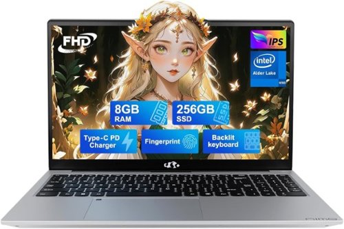 NIMO - 15.6" Laptop Intel Pentium Processor N100 8GB RAM 256GB SSD 3.4GHz Backlit Keyboard- Fingerprint WiFi 6 Win 11 - Silver-Front_Standard 