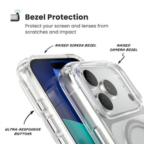 Speck Presidio Perfect Clear with MagSafe Case for Apple iPhone 17 Pro - Clear/Silver GLOBAL SHIPPING