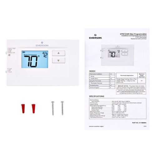 Emerson 70 Series, Non-Programmable PTAC Thermostat - White WHERE TO BUY