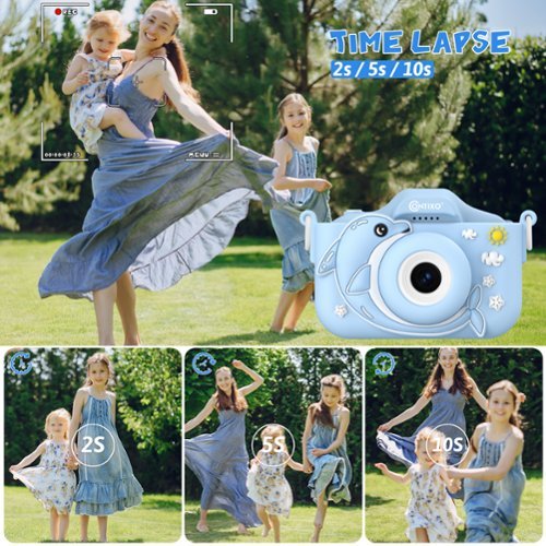Contixo KC3 Kids Camera, 1080P Video Camera, Selfie Camera for Boys Girls, Kids Digital Camerawith Puzzle Games - Blue GLOBAL SHIPPING