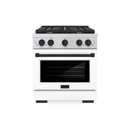 ZLINE - Autograph 30" Paramount Dual Fuel Range with Black Accents (SDRZ-WM-30-MB) - White